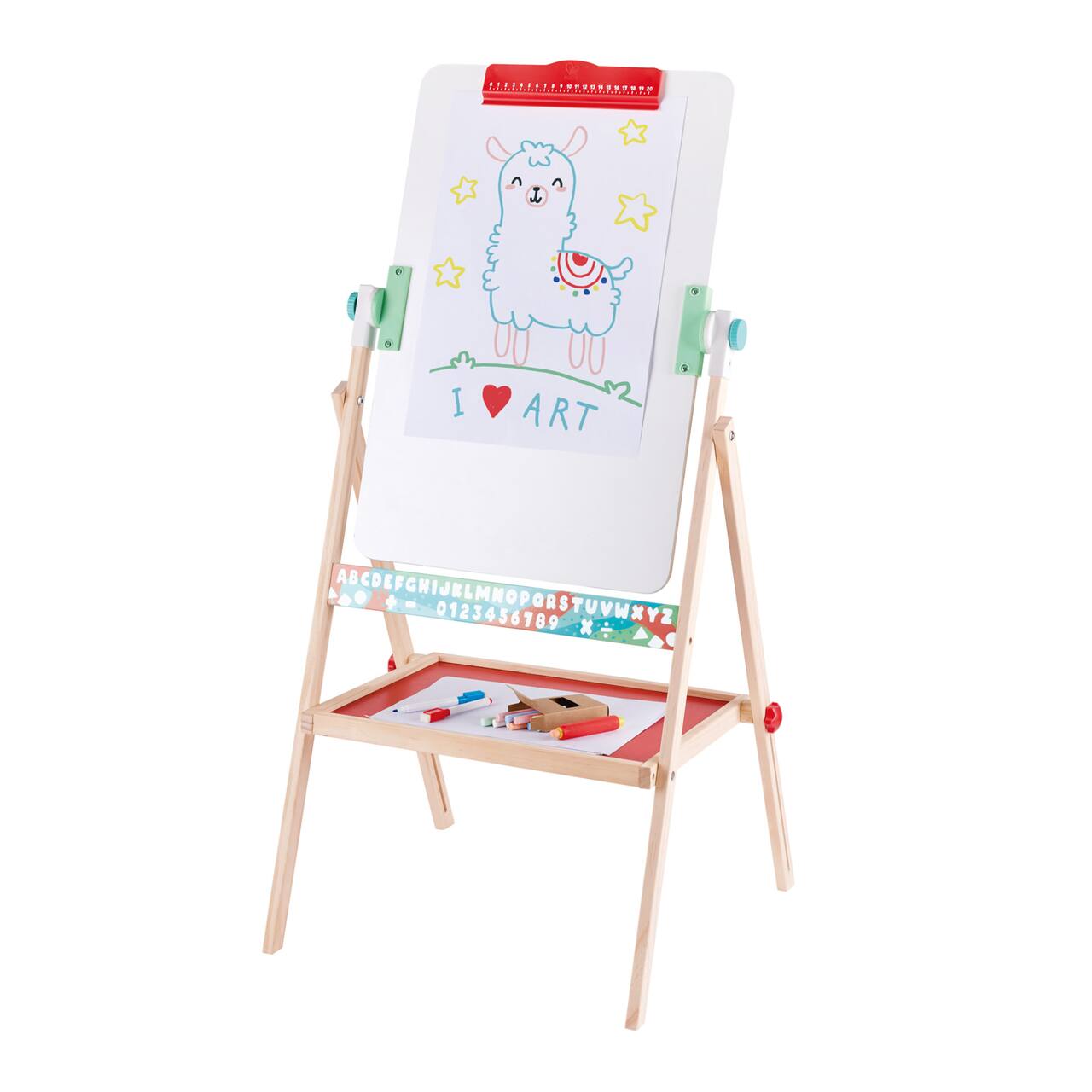 Hape Standing Easel Double-Sided Chalkboard & Whiteboard